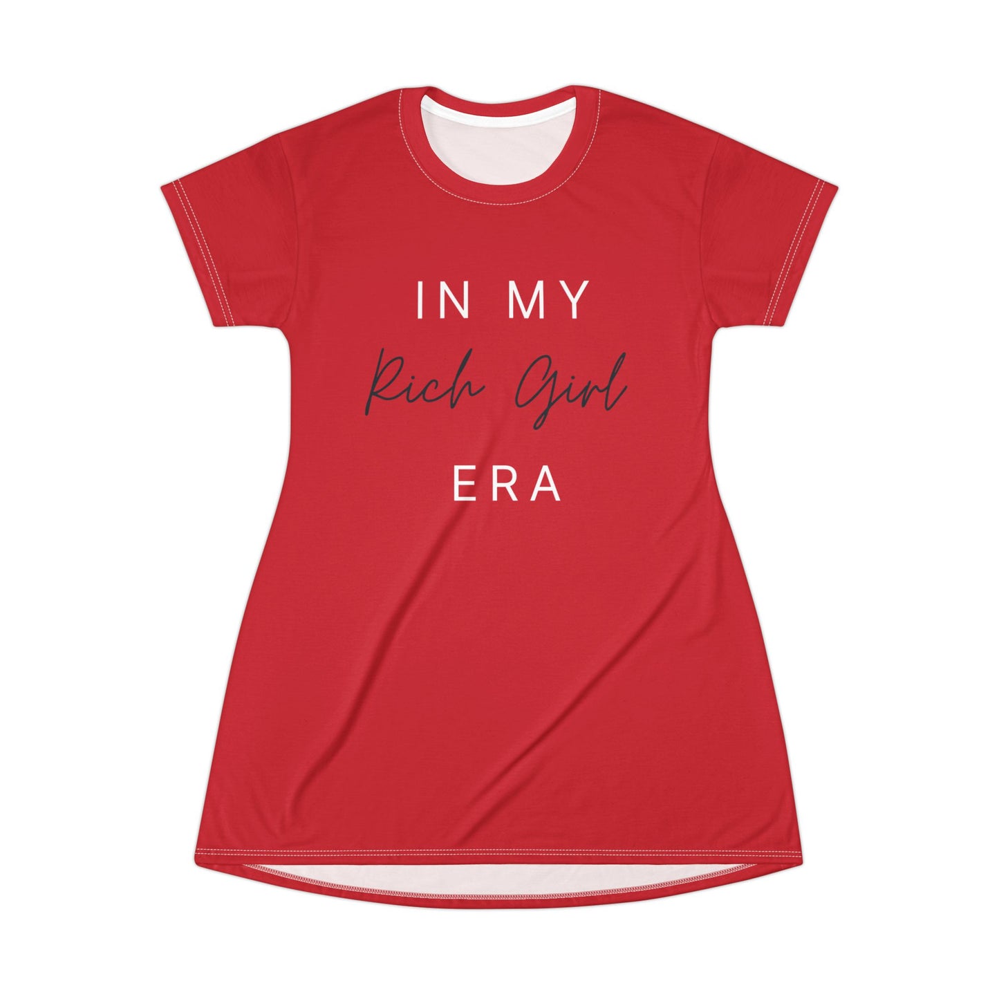 Rich Girl Era T-Shirt Dress Red