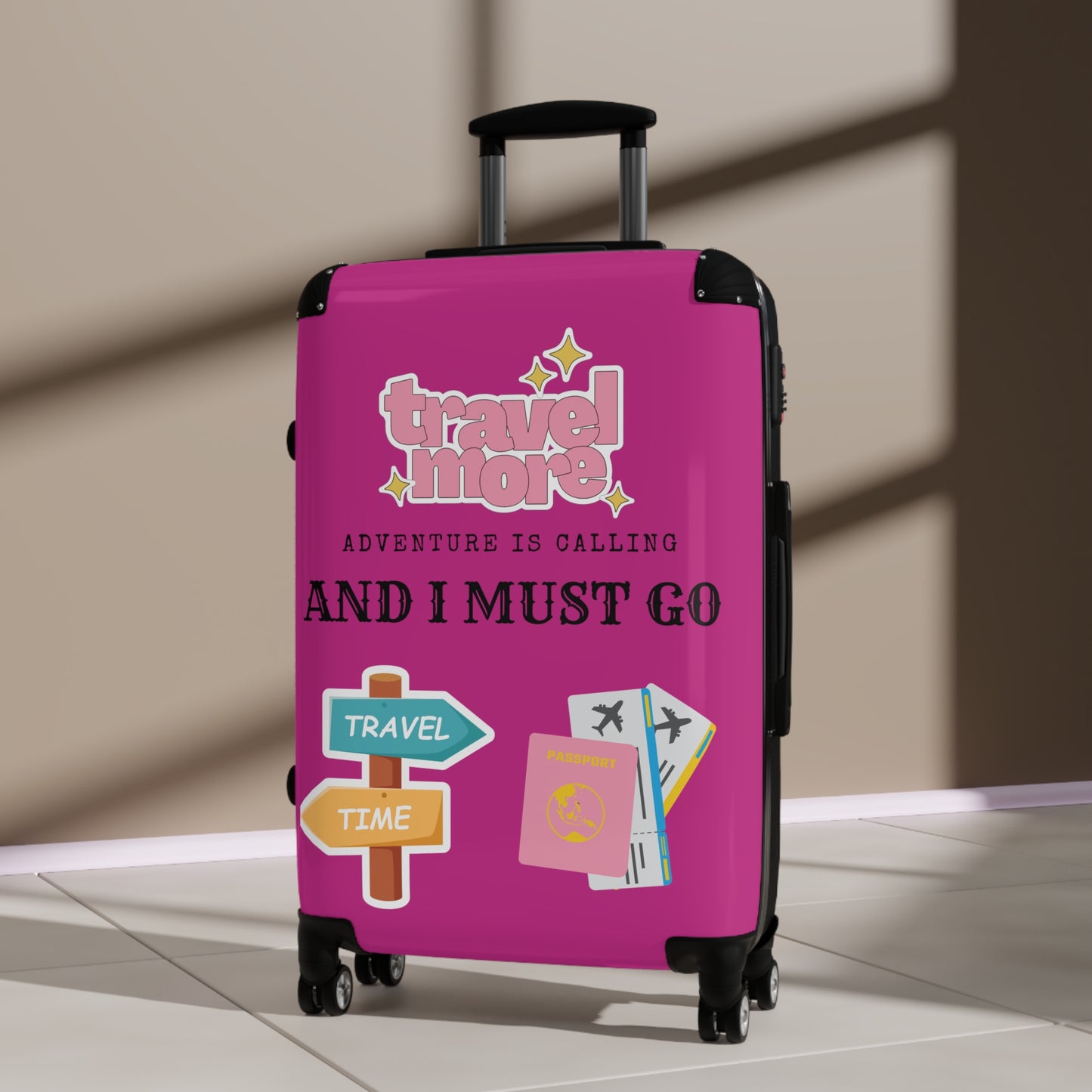 Travel Time Suitcase Pink