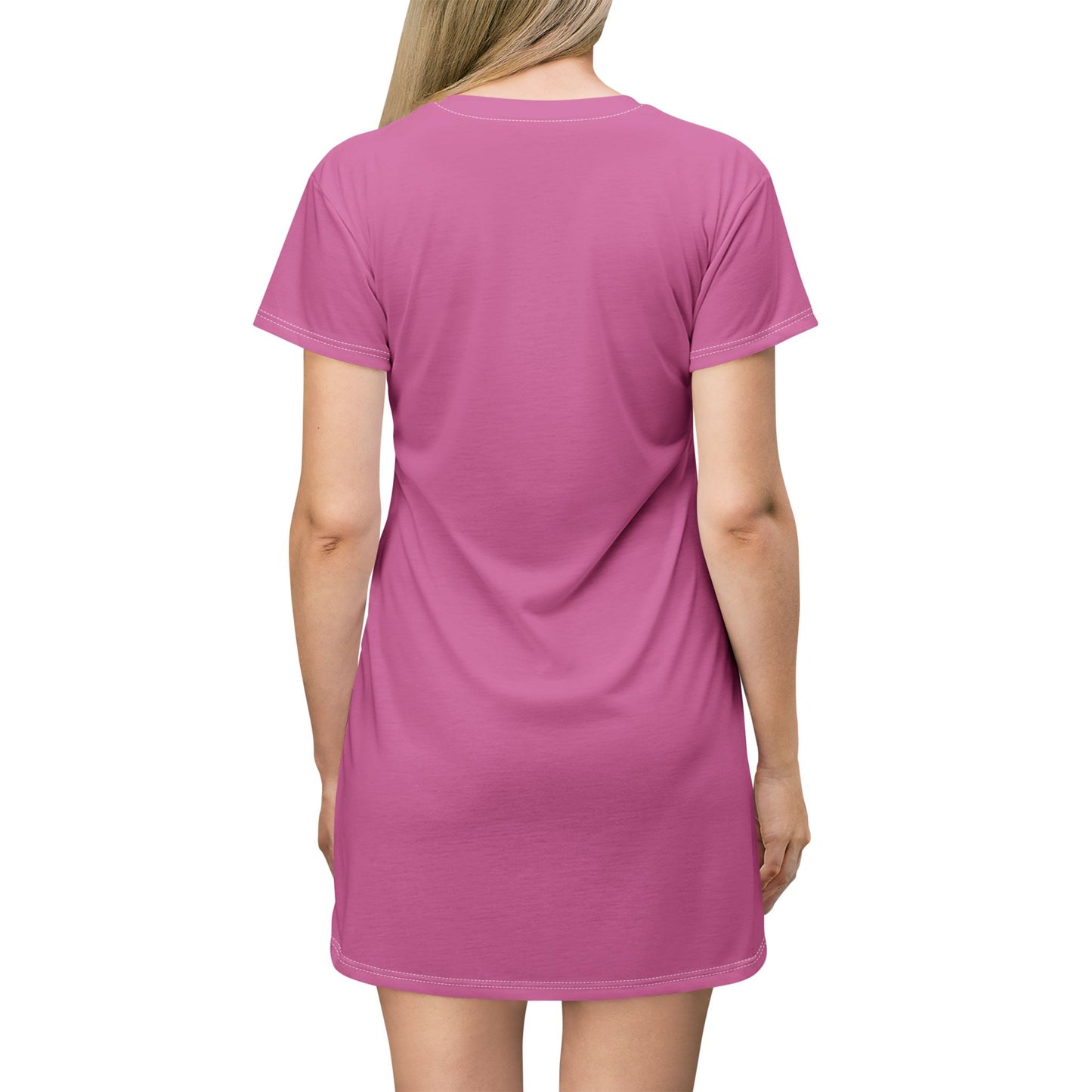 Rich Bitch Vibes T-Shirt Dress light pink