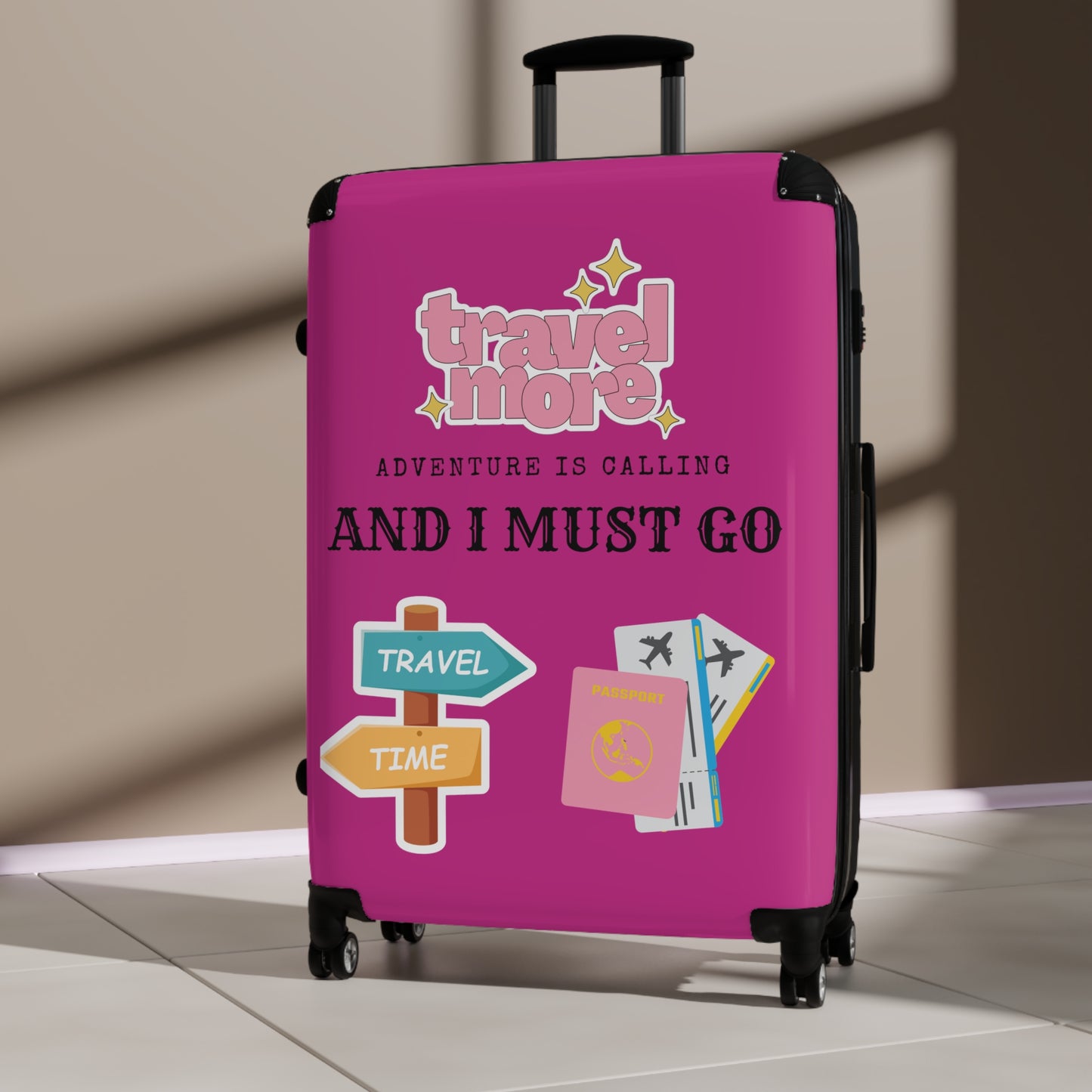 Travel Time Suitcase Pink