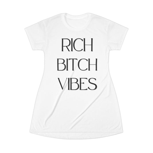 Rich Bitch Vibes T-Shirt Dress