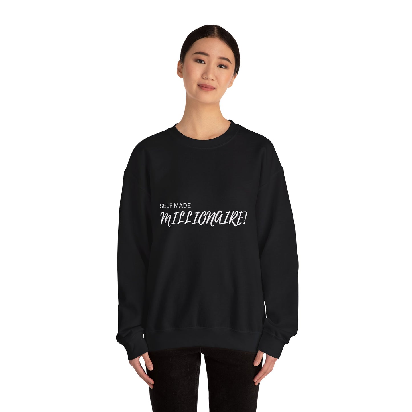 Self Made Millionaire Crewneck Sweatshirt Black