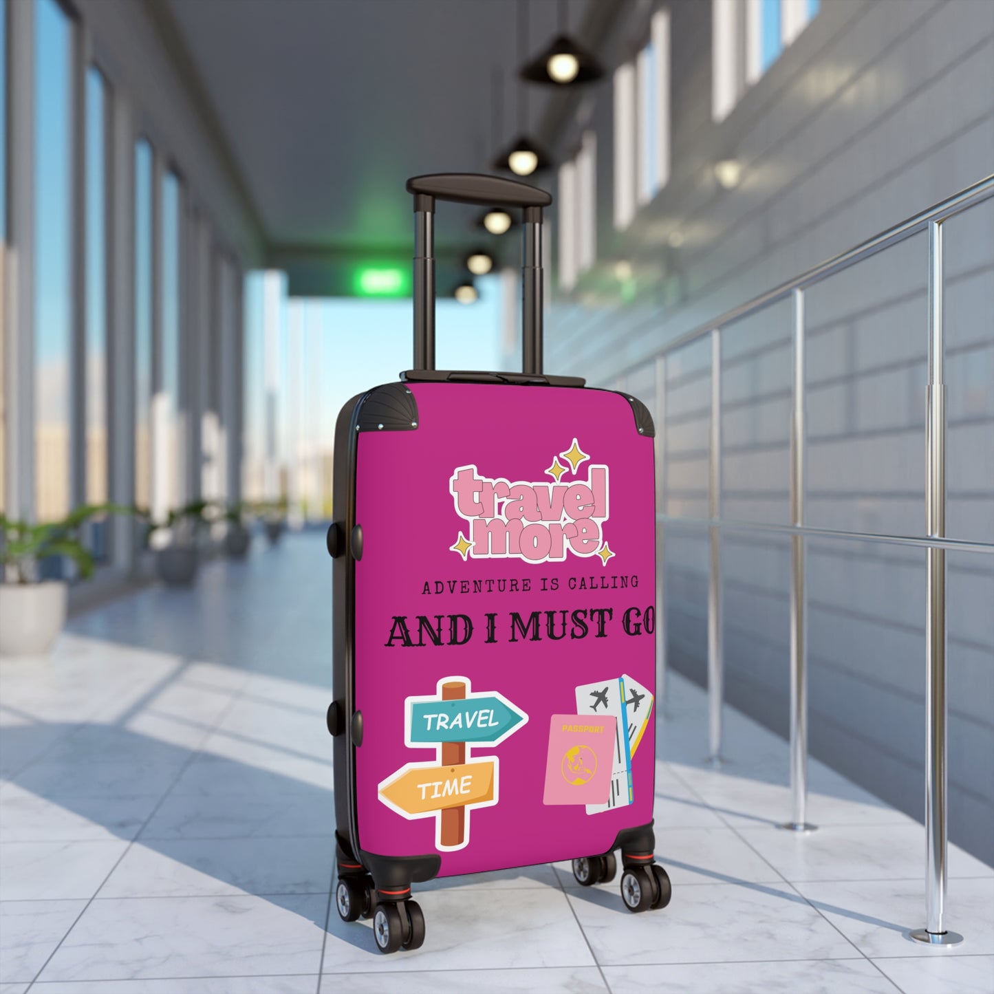 Travel Time Suitcase Pink